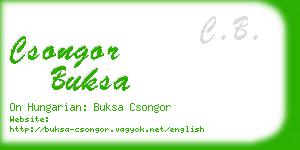 csongor buksa business card